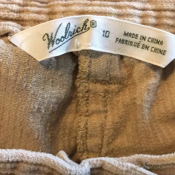 Woolrich Corduroy Khaki Beige Pants Size 10 Womens Cotton No Back Pockets - Picture 7 of 8